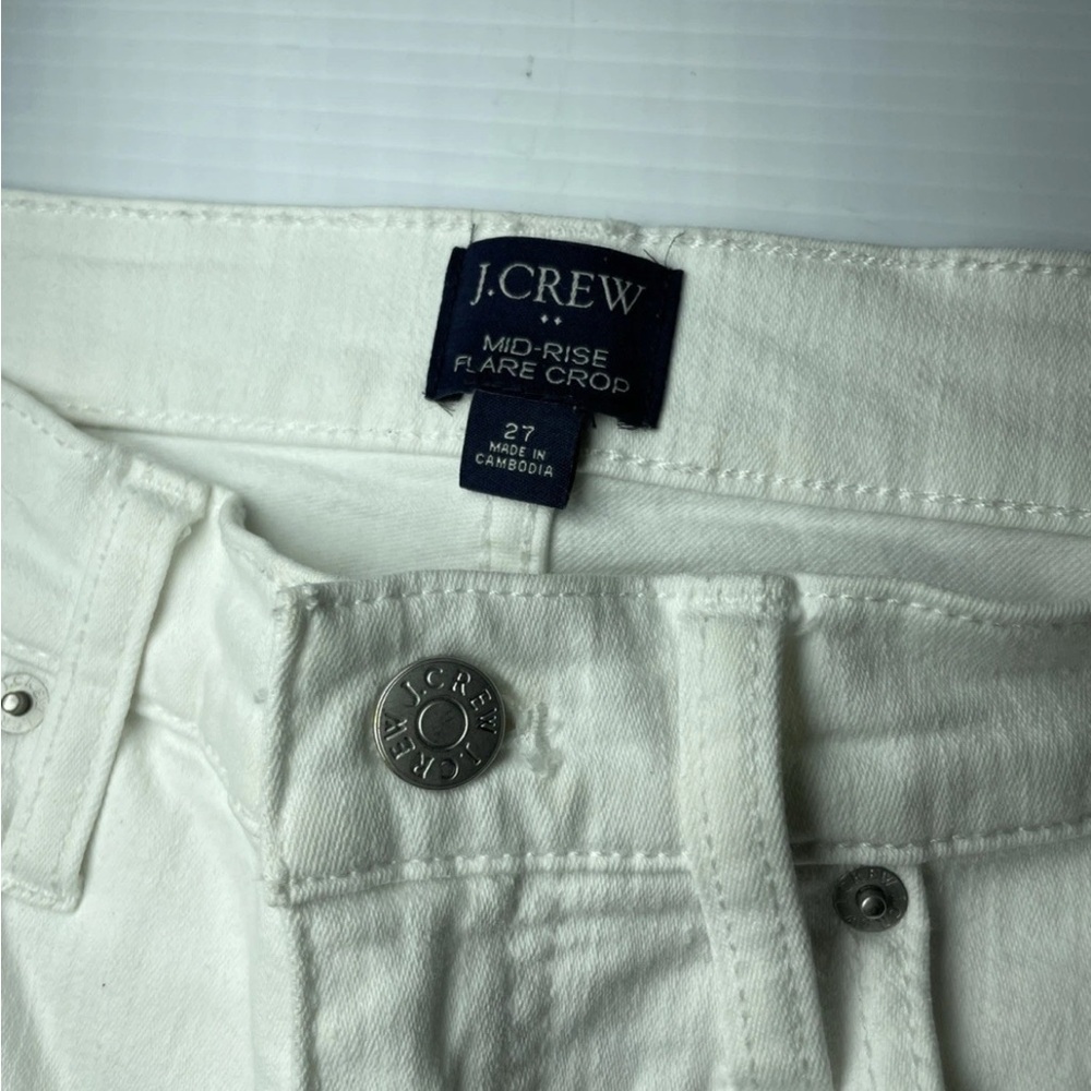 J. Crew Cream Mid Rise Jeans - Picture 3 of 7